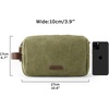 image:imageBAGSMART Toiletry Bag for Men Canvas Travel Toiletry Organizer Dopp Kit Waterresistant Shaving Bag for Toiletries AccessoriesBlackMediumGreen