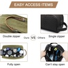 image:imageBAGSMART Toiletry Bag for Men Canvas Travel Toiletry Organizer Dopp Kit Waterresistant Shaving Bag for Toiletries AccessoriesBlackMediumGreen