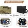 image:imageBAGSMART Toiletry Bag for Men Canvas Travel Toiletry Organizer Dopp Kit Waterresistant Shaving Bag for Toiletries AccessoriesBlackMediumGreen