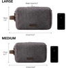 image:imageBAGSMART Toiletry Bag for Men Canvas Travel Toiletry Organizer Dopp Kit Waterresistant Shaving Bag for Toiletries AccessoriesBlackMediumGrey