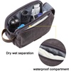 image:imageBAGSMART Toiletry Bag for Men Canvas Travel Toiletry Organizer Dopp Kit Waterresistant Shaving Bag for Toiletries AccessoriesBlackMediumGrey