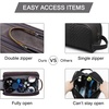 image:imageBAGSMART Toiletry Bag for Men Canvas Travel Toiletry Organizer Dopp Kit Waterresistant Shaving Bag for Toiletries AccessoriesBlackMediumGrey