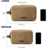 image:imageBAGSMART Toiletry Bag for Men Canvas Travel Toiletry Organizer Dopp Kit Waterresistant Shaving Bag for Toiletries AccessoriesBlackMediumKhaki