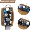 image:imageBAGSMART Toiletry Bag for Men Canvas Travel Toiletry Organizer Dopp Kit Waterresistant Shaving Bag for Toiletries AccessoriesBlackMediumKhaki