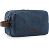 image:imageBAGSMART Toiletry Bag for Men Canvas Travel Toiletry Organizer Dopp Kit Waterresistant Shaving Bag for Toiletries AccessoriesBlackMediumNavy Blue