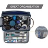 image:imageBAGSMART Toiletry Bag for Men Canvas Travel Toiletry Organizer Dopp Kit Waterresistant Shaving Bag for Toiletries AccessoriesBlackMediumNavy Blue