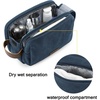 image:imageBAGSMART Toiletry Bag for Men Canvas Travel Toiletry Organizer Dopp Kit Waterresistant Shaving Bag for Toiletries AccessoriesBlackMediumNavy Blue