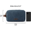 image:imageBAGSMART Toiletry Bag for Men Canvas Travel Toiletry Organizer Dopp Kit Waterresistant Shaving Bag for Toiletries AccessoriesBlackMediumNavy Blue