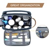image:imageBAGSMART Toiletry Bag for Men Canvas Travel Toiletry Organizer Dopp Kit Waterresistant Shaving Bag for Toiletries AccessoriesBlackMediumNavy Blue