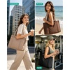 image:imageBAGSMART Tote Bag for Women 2Pc Puffy Tote Bag Set with Zipper Quilted Large Work Teacher Bag for TravelBlack1