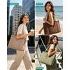 image:imageBAGSMART Tote Bag for Women 2Pc Puffy Tote Bag Set with Zipper Quilted Large Work Teacher Bag for TravelOlive Green