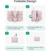 image:imageBAGSMART Tote Bag for Women Foldable Tote Bag With Zipper Travel Shoulder Bag Handbag for WorkBaby Pink