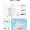 image:imageBAGSMART Tote Bag for Women Foldable Tote Bag With Zipper Travel Shoulder Bag Handbag for WorkBeige
