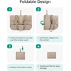 image:imageBAGSMART Tote Bag for Women Foldable Tote Bag With Zipper Travel Shoulder Bag Handbag for WorkCherry Red