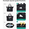 image:imageBAGSMART Tote Bag for Women Foldable Tote Bag With Zipper Travel Shoulder Bag Handbag for WorkCoffee Brown