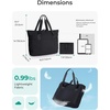 image:imageBAGSMART Tote Bag for Women Foldable Tote Bag With Zipper Travel Shoulder Bag Handbag for WorkCoffee Brown