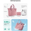 image:imageBAGSMART Tote Bag for Women Foldable Tote Bag With Zipper Travel Shoulder Bag Handbag for WorkDark Pink