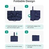image:imageBAGSMART Tote Bag for Women Foldable Tote Bag With Zipper Travel Shoulder Bag Handbag for WorkNavy Blue