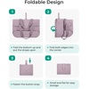 image:imageBAGSMART Tote Bag for Women Foldable Tote Bag With Zipper Travel Shoulder Bag Handbag for WorkPurple