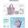 image:imageBAGSMART Tote Bag for Women Foldable Tote Bag With Zipper Travel Shoulder Bag Handbag for WorkPurple