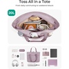 image:imageBAGSMART Tote Bag for Women Foldable Tote Bag With Zipper Travel Shoulder Bag Handbag for WorkPurple