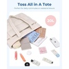 image:imageBAGSMART Tote Bag for Women Lightweight Puffy Tote Bag with Compartments Shoulder Bag Handbag for Travel Work Gym  LightweightBeige