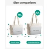image:imageBAGSMART Tote Bag for Women Lightweight Puffy Tote Bag with Compartments Shoulder Bag Handbag for Travel Work Gym  LightweightBeige