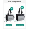 image:imageBAGSMART Tote Bag for Women Lightweight Puffy Tote Bag with Compartments Shoulder Bag Handbag for Travel Work Gym  LightweightBlack