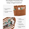 image:imageBAGSMART Tote Bag for Women Lightweight Puffy Tote Bag with Compartments Shoulder Bag Handbag for Travel Work Gym  LightweightBrown