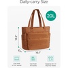 image:imageBAGSMART Tote Bag for Women Lightweight Puffy Tote Bag with Compartments Shoulder Bag Handbag for Travel Work Gym  LightweightBrown