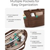 image:imageBAGSMART Tote Bag for Women Lightweight Puffy Tote Bag with Compartments Shoulder Bag Handbag for Travel Work Gym  LightweightCoffee