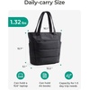 image:imageBAGSMART Tote Bag for Women Lightweight Puffy Tote Bag with Compartments Shoulder Bag Handbag for Travel Work Gym  LightweightDark Black