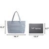 image:imageBAGSMART Tote Bag for Women Lightweight Puffy Tote Bag with Compartments Shoulder Bag Handbag for Travel Work Gym  LightweightDark Grey