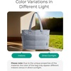 image:imageBAGSMART Tote Bag for Women Lightweight Puffy Tote Bag with Compartments Shoulder Bag Handbag for Travel Work Gym  LightweightDark Grey