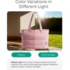 image:imageBAGSMART Tote Bag for Women Lightweight Puffy Tote Bag with Compartments Shoulder Bag Handbag for Travel Work Gym  LightweightDark Pink