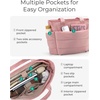 image:imageBAGSMART Tote Bag for Women Lightweight Puffy Tote Bag with Compartments Shoulder Bag Handbag for Travel Work Gym  LightweightDark Pink