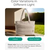 image:imageBAGSMART Tote Bag for Women Lightweight Puffy Tote Bag with Compartments Shoulder Bag Handbag for Travel Work Gym  LightweightGrayish Brown
