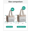 image:imageBAGSMART Tote Bag for Women Lightweight Puffy Tote Bag with Compartments Shoulder Bag Handbag for Travel Work Gym  LightweightGrayish Brown