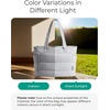 image:imageBAGSMART Tote Bag for Women Lightweight Puffy Tote Bag with Compartments Shoulder Bag Handbag for Travel Work Gym  LightweightLight Gray