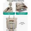 image:imageBAGSMART Tote Bag for Women Lightweight Puffy Tote Bag with Compartments Shoulder Bag Handbag for Travel Work Gym  LightweightLight Tan