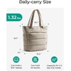 image:imageBAGSMART Tote Bag for Women Lightweight Puffy Tote Bag with Compartments Shoulder Bag Handbag for Travel Work Gym  LightweightLight Tan