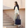 image:imageBAGSMART Tote Bag for Women Lightweight Puffy Tote Bag with Compartments Shoulder Bag Handbag for Travel Work Gym  LightweightNavy Blue