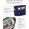 image:imageBAGSMART Tote Bag for Women Lightweight Puffy Tote Bag with Compartments Shoulder Bag Handbag for Travel Work Gym  LightweightNavy Blue