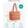 image:imageBAGSMART Tote Bag for Women Lightweight Puffy Tote Bag with Compartments Shoulder Bag Handbag for Travel Work Gym  LightweightOrange