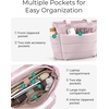 image:imageBAGSMART Tote Bag for Women Lightweight Puffy Tote Bag with Compartments Shoulder Bag Handbag for Travel Work Gym  LightweightPink