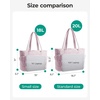 image:imageBAGSMART Tote Bag for Women Lightweight Puffy Tote Bag with Compartments Shoulder Bag Handbag for Travel Work Gym  LightweightPink