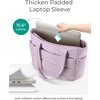 image:imageBAGSMART Tote Bag for Women Lightweight Puffy Tote Bag with Compartments Shoulder Bag Handbag for Travel Work Gym  LightweightPinkishpurple