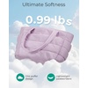 image:imageBAGSMART Tote Bag for Women Lightweight Puffy Tote Bag with Compartments Shoulder Bag Handbag for Travel Work Gym  LightweightPinkishpurple