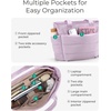 image:imageBAGSMART Tote Bag for Women Lightweight Puffy Tote Bag with Compartments Shoulder Bag Handbag for Travel Work Gym  LightweightPinkishpurple