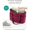 image:imageBAGSMART Tote Bag for Women Lightweight Puffy Tote Bag with Compartments Shoulder Bag Handbag for Travel Work Gym  LightweightVintage Berry